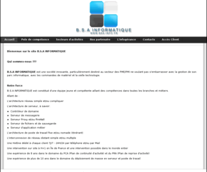 bsa-info.fr: B.S.A INFORMATIQUE
B.S.A INFORMATIQUE société Conseil en logiciel, système et infrastructure informatiques, ventes de matériels et de prestations