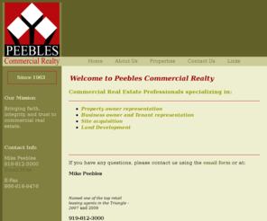 peeblescommercial.com: Welcome to Peebles Commercial Realty
Joomla - the dynamic portal engine and content management system