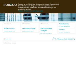 robeco.de: Robeco.de - Asset Management
Robeco ist ein führendes Vermögensverwaltungsunternehmen und spezialisiert auf Investmentfonds.Robeco bietet Anlagelösungen für Privatanleger und professionelle Anleger.