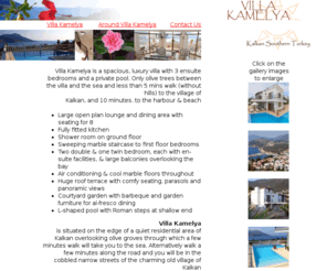 villakamelya.co.uk: Private Villa for Rental - Kalkan, Turkey - Villa Kamelya
Villa Kamelya is a spacious, luxury villa in Kalkan - Turkey, with 3 ensuite bedrooms and a private pool.