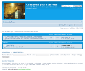 condamnepourleternite.com: Condamné pour l'Eternité • Page d’index
