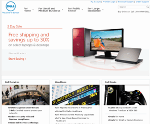 dell-computer.com: Dell – The Official Site | Dell
Dell provides technology solutions, services and support.  Visit Dell.com for Laptops, Netbooks, Tablet PCs, Desktops, Monitors, Servers, Storage, Mobile Phones, Printers and Computer Accessories.