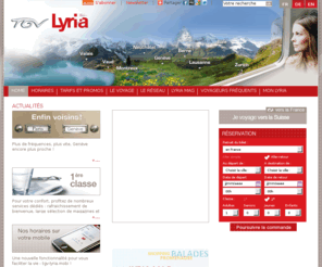 lyria-tgv.org: TGV Lyria, L’harmonie du voyage
Les TGV Lyria vous transportent entre la France et la Suisse. Principales destinations desservies en Suisse : Genève, Zurich, Bâle, Berne, Lausanne, en France : Paris, Strasbourg, Dijon