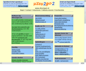 sites2go2.nl: www.sites2go2.nl
Voorpagina met algemene links