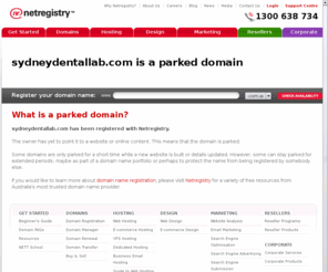 sydneydentallab.com: What is a parked domain?
Domain name registration, web hosting, email, websites & marketing services for real people.  Netregistry is Australia's most trusted online partner.