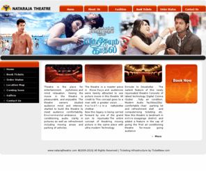 natarajatheatre.com: Nataraja Theatre Online Cinemas Movie Ticket Booking Karaikudi Showtimes
Online Movie Tickets Booking Nataraja Theatre Karaikudi  Nataraja Theatre is a Multiplex Air Conditioned Theatre Plays Latest Hindi, Kannada, English, Tamil & Hollywood Movies in Karaikudi