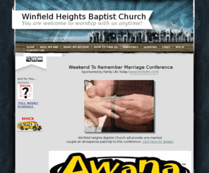 winfieldheights.org: Winfield Heights Baptist Church You are welcome to worship with us anytime!
Winfield Heights Baptist Church, 315 Chester Street, Williston, SC 29853.  Jamie Wootten, Pastor.  Winning Williston One Heart at a Time! 