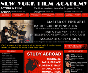 nyfa.com: New York Film Academy | Film School | Acting School
Best hands-on acting & film school with degrees, accelerated courses, & intensive workshops. Schools in New York City & Los Angeles.