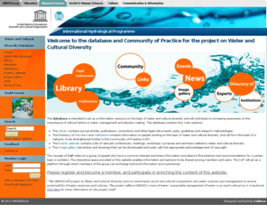 waterandculturaldiversity.org: Water and Cultural Diversity - Home
Joomla - the dynamic portal engine and content management system