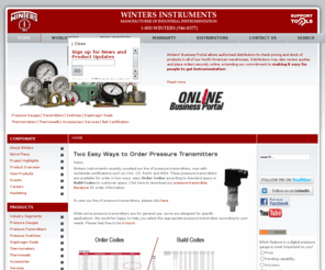 bimetal-thermometer.com: Winters Instruments - Manufacturer of Pressure Gauges, Thermometers and Instrumentation - HOME
As a global industrial instrumentation manufacturer, Winters Instruments builds on its strengths to satisfy the diverse needs of the industrial marketplace. Since 1953, Winters Instruments has been providing pressure and temperature instruments, utilizing its worldwide distribution network. Today, Winters is proud to be distributing its products in over 80 countries throughout the world., Winters Instruments is pleased to release its newest line of industrial pressure transmitters, complete with CSA, CE, RoHS and ATEX worldwide certifications. Winters pressure transmitters are available in vacuum to 10,000 psi pressure ranges and are extremely accurate and reliable with 0.25% and 0.5% accuracy ratings.