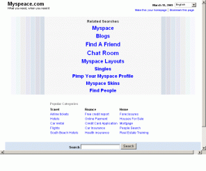 myspeace.com: myspeace.com
myspeace.com