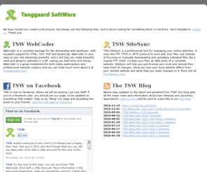 tsware.net: TSW - creator of WebCoder and SiteSync
Intelligent software for working with web technologies like HTML, CSS, JavaScript and PHP