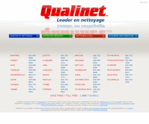 groupequalinet.com: Qualinet-Nettoyage après sinistre, Dégât d'eau, Incendie, Flood
Qualinet, leader en nettoyage après sinistre, dégât d'eau, feu, fumée, nettoyage des conduits et tapis, franchises, entretien ménager, nettoyeur à sec