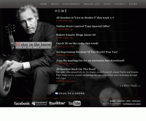 johndavidsouther.com: JD Souther //  Home  // "If The World Was You"
Official site for singer-songwriter, actor, multi-instrumentalist J.D. Souther.