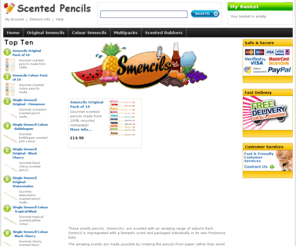 scentedpencils.co.uk: Amazing Scented Pencils : Scented Pencils UK
Scented Pencils UK is a UK site bringing you the full range of Smencils, the amazing scented pencils made of recycled newspaper.