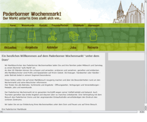 wochenmarkt-paderborn.com: Paderborner Wochenmarkt | Home
Der Paderborner Wochemarkt | Der Wochenmarkt unterm Dom stellt sich vor...