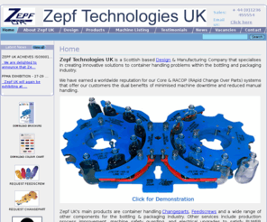 zepftech.co.uk: Zepf Technologies UK | Quick Release Changeparts | Feedscrews | CORE | RACOP
Zepf Technologies UK is a modern progressive company based in Cumbernauld, Scotland. Zepf UK has continued to grow to become a global market leader in the design and manufacture of container handling parts for the packaging industry. 