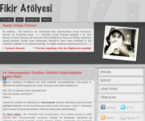 fikiratolyesi.com: Fikir Atolyesi
Tunc Kilinc'in yaraticilik, yeni fikirler, girisimcilik ve hayata dair konularda fikir ve deneyimlerini paylastigi web günlügü.