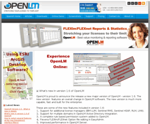 openlm.es: FLEXlm, FLEXnet floating license manager ESRI ArcGIS
OpenLM Floating License Manager for FLEXlm, FLEXnet. OpenLM for ESRI ArcGIS (ArcView, ArcEditor and ArcInfo)