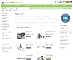 sharksightings.net: surf racks - ( NOBODY CAN BEAT OUR PRICES! ) Surfboard Racks Bike Racks Surf Board Wall Rack Gutterless Racks
SurfboardRacks.com offers the lowest prices anywhere on surfboard racks and bike racks and surfboard bicycle racks and gutterless racks.