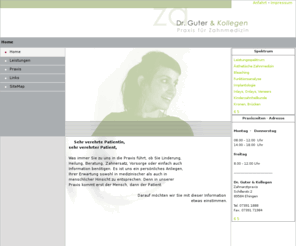 zahnarzt-ehingen.com: Zahnarzt Dr. Clemens Guter in 89684 Ehingen
Website fÃ¼r Zahnmedizin
