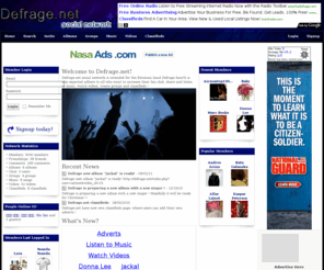 defrage.net: Defrage.net
Defrage.net social network is intended for the Estonian band Defrage fans!It is also expected adhere to all who want to increase their fan club, share and listen to music, keep your blog and add your events!