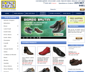 ronaldphilipltd.com: High Quality Discount Men's Dress, Casual, Exotic Shoes & Accessories | RonaldPhilipShoes.com
Best quality designers shoes dress shoes, exotics and casual shoes plus accessories at affordable prices.