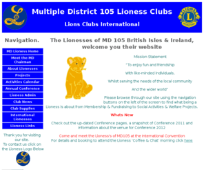 lionessclub.org: Lions Clubs International - MD 105 Lioness
Lions Clubs International MD 105 Lioness Website