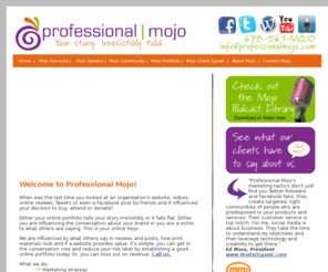 mynonprofitmojo.net: Professional Mojo :: Teaching You How to Leverage Social Media & Grow Your Business.
Professional Mojo provides social media planning and training and website services to grow small businesses.