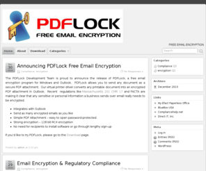 pdflock.net: PDFLock Free Email Encryption
PDFlock is a free email encryption program that works with Outlook and PDF attachments.