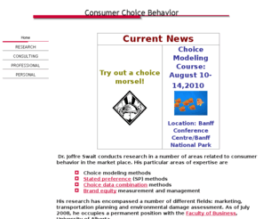 swaitworld.org: Consumer Choice Behavior
Consumer Choice Modeling