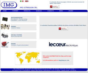 img-us.com: IMG ULTRASUONI - Produzione sonde e trasduttori ad ultrasuoni per controlli non distruttivi - Lecco
Costruzione di sonde ad ultrasuoni, di apparecchi ad ultrasuoni e di blocchi campione. Riparazioni e certificati apparecchi.