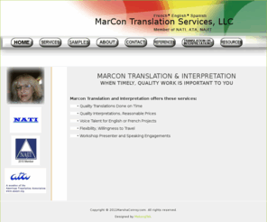 marshaconroy.com: Home - MarCon Translations
Marsha Conroy Translation/Interpretation Service located in Omaha, Nebraska