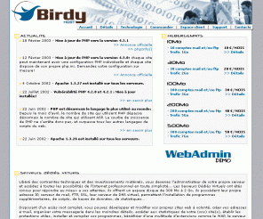 birdyhost.com: BirdyHost.com - Bienvenue sur BirdyHost
PHP Developer, Web Developer, Bienvenue sur BirdyHost