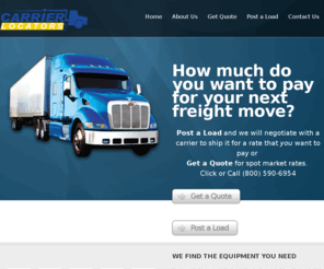 carrierlocators.com: Carrier Locators :: Truckload, Partial Truckload & LTL Shipping
Truckload, Partial Truckload & LTL Shipping