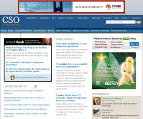csoreview.com: CSO Online  - Security and Risk
CSO - information security & physical security thought leadership - news, analysis, how-tos & jobs 