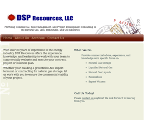 dspresources.net: DSP Resources, LLC - Home
With over 30 years of experience in the energy industry, DSP Resources offers the experience, knowledge, and leadership to work with your team to commercially evaluate and execute your contract, project or business plan.  Whether your building a greenfield