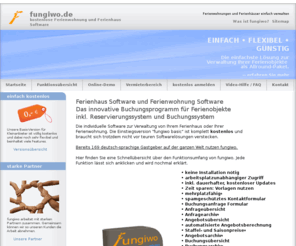 fungiwo.de: Ferienobjekte kostenlos und einfach verwalten mit Fungiwo der Ferienwohnung und Ferienhaus Software. new
Ferienobjekte einfach verwalten mit fungiwo. Verwalten Sie Ihre Ferienhäuser oder Ferienwohnungen mit dem kostenlosen Buchungssystem und Reservierungsystem von fungiwo.de