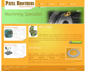 pbmachinist.com: Patel Brothers Machinist And Fabricators
Patel Brothers Machinist And Fabricators