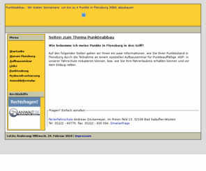 punkteabbau.de: Punkteabbau in Flensburg durch ASP - Aufbauseminare
Beratung wie man durch Aufbauseminare Punkteabbau in Flensburg betreibt.