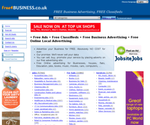 free4business.co.uk: FREE BUSINESS ADVERTISING 100% FREE ADS UK LOCAL CLASSIFIEDS  LONDON
FREE UK ADVERTISING. FREE ONLINE ADVERTISING. Free UK business advertising and free local classifieds 