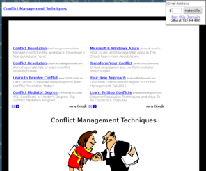 conflictmanagementtechniques.com: Conflict Management Techniques
Information about conflict management techniques.