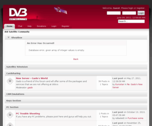 dvbcs.org: dvb Satellite Community - Index
dvb Satellite Community - Index