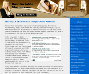 comfortable-mattress.com: Tempur Pedic Mattress | Tempur-pedic Mattress
History of the Swedish Tempur-Pedic Mattress .