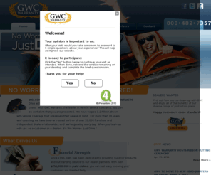 gwcwarranty.biz: GWC Warranty Home
GWC Warranty is a leading provider of extended vehicle service contracts.  Since 1995 we have helped over 1.2 million drivers with vehicle coverage as a trusted partner of over 20,000 franchise and independent dealers in 37 states throughout the USA.