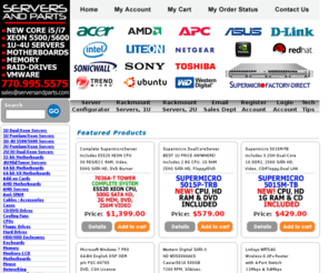 serversandparts.com: ServersAndParts Featuring Supermicro Xeon and Pentium Servers
Supermicro Xeon Servers RAID SCSI SATA RackMount 1U 2U 3U 4U Barebone Computers PC Parts and Components