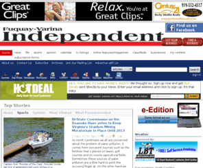 wakecountycommunitynewspapers.com: Fuquay-Varina Independent - Your source for local news, classifieds, business listings and events.
Wake and Johnston County's community source of news - Your Town, Your News,Your Newspaper