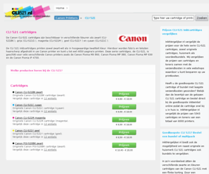 cli521.nl: Canon CLI-521
Vergelijk de Canon CLI-521 inkt cartridges en bespaar 70% op de winkelwaarde! Bestel goedkoop bijv de CLI-521BK inktcartridge