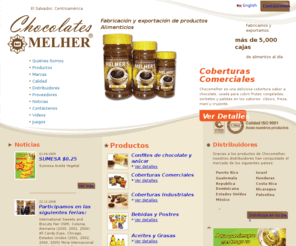 melher.org: Chocolates Melher El Salvador, Centroamérica. Fabricación y exportación de productos Alimenticios. Chocolates, chocovitos
Chocolates Melher El Salvador, Centroamérica