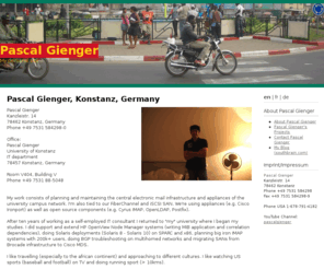 pascalgienger.com: Pascal Gienger - about me
Pascal Gienger, Konstanz: My personal site